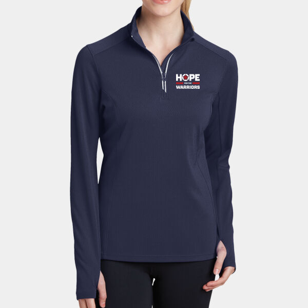 Ladies Sport Wick ® Textured 1/4 Zip Pullover Thumbnail